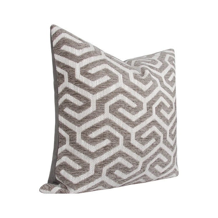 Finley Collection: Chic Mocha Brown Throw Pillow