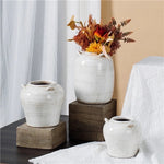 White Ceramic Vase with Vintage Charm for interior design 