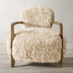 Contemporary Faux Fur Armchair for Living Room