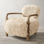 Comfortable faux fur Accent chair for Home Decor