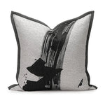 Black & Gray Abstract Throw Pillow Cover - 22” Alexander